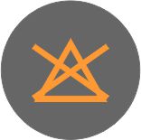 fehérítési szimbólum áthúzott háromszög