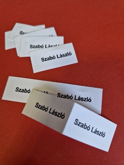Bevarrható névcímke