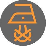 Niedrige Temperatur ohne Dampf Bügelsymbol Niedrige Temperatur ohne Dampf Bügelsymbol